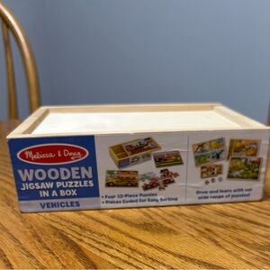 Melissa & Doug Wooden Jigsaw Puzzles - Vehicles